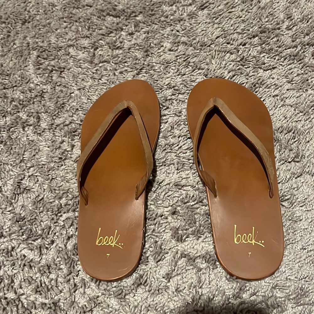 Tan Size 7 Beek Sandals